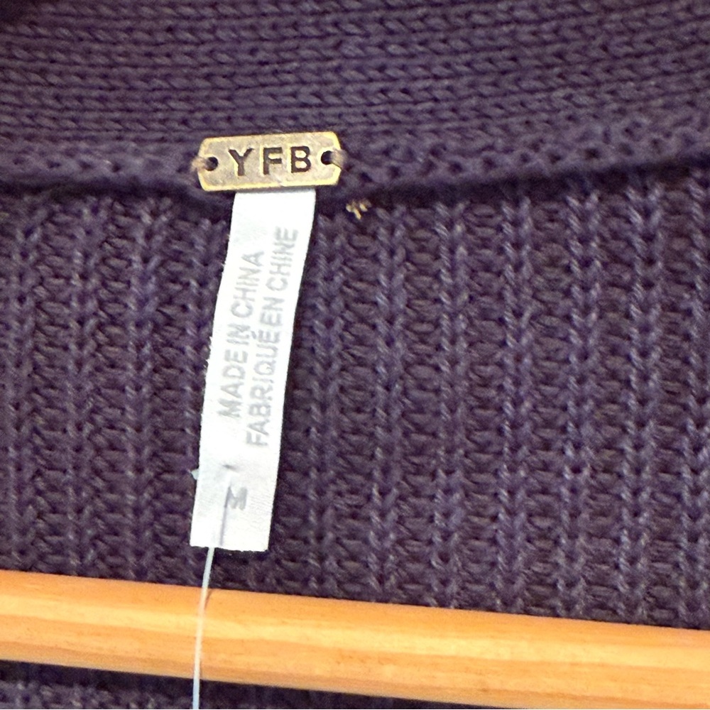 Young Fabulous & Broke Gradient Tie-Dye Open Cardigan in Blue, Green and Gray - Picture 6 of 6